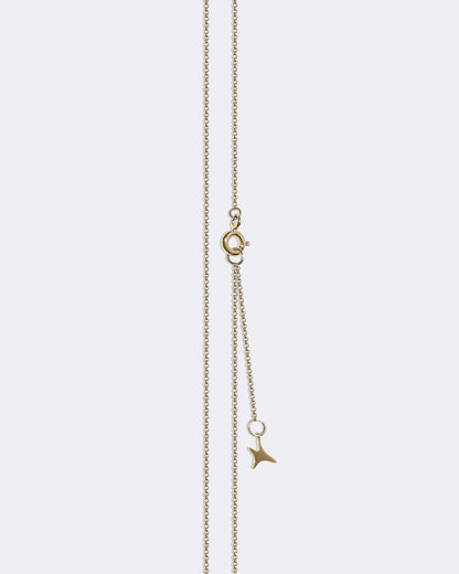 Yellow gold aumi star necklace