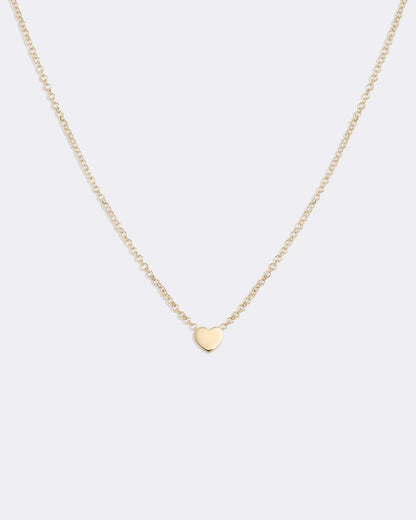 Yellow gold Turquoise heart necklace