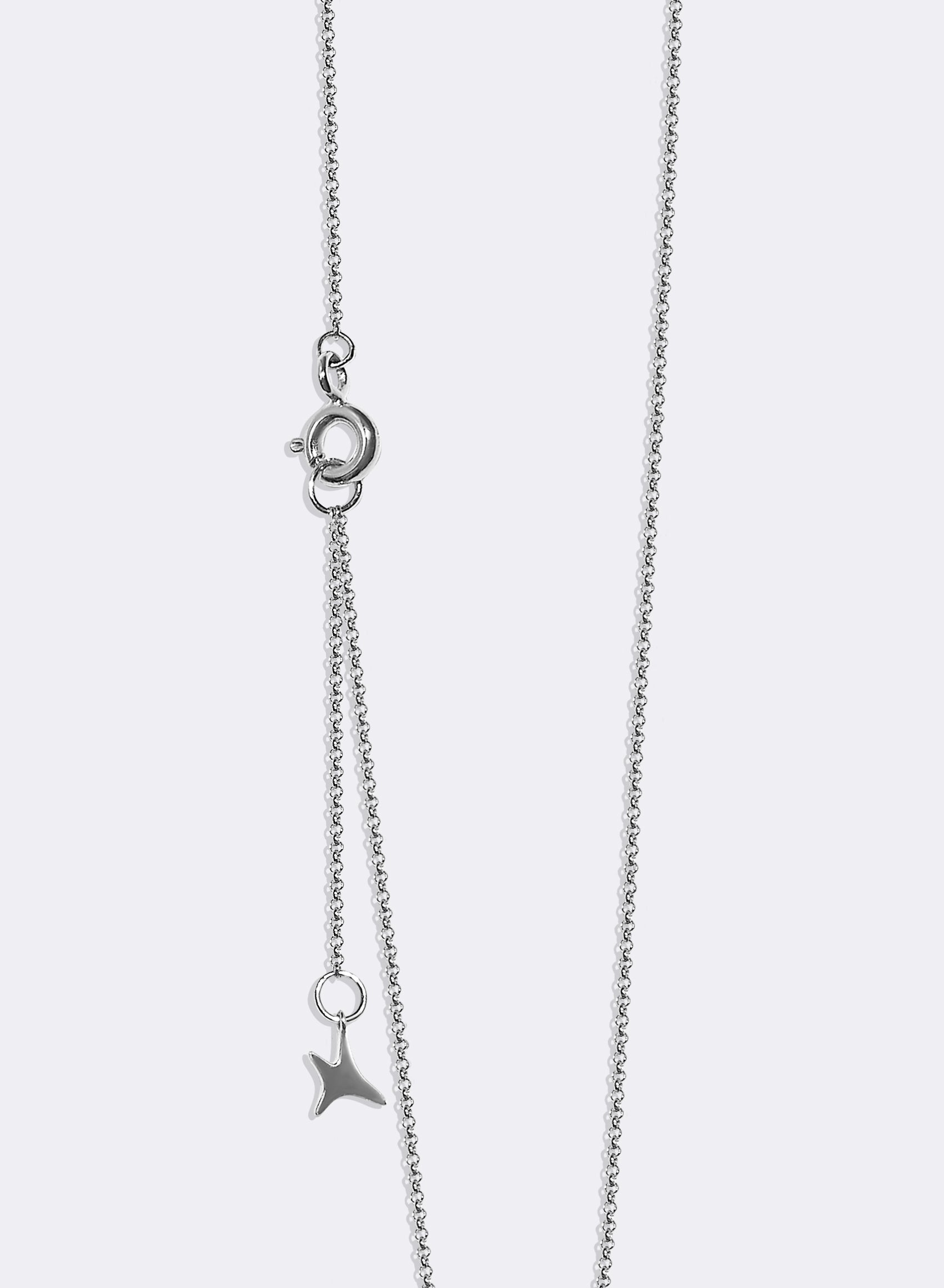 Collier Lettres en Or Blanc