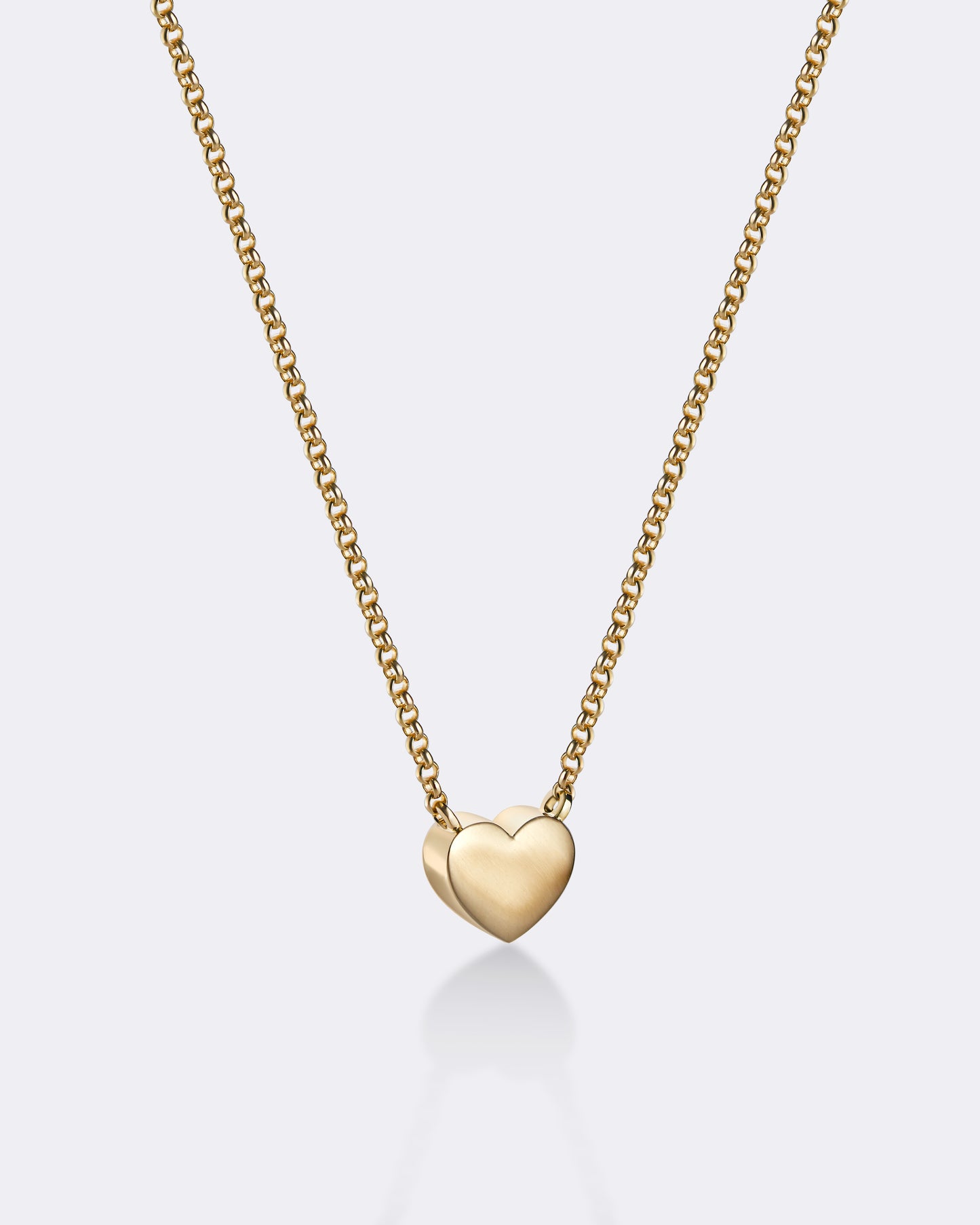 Yellow gold Pearl heart necklace