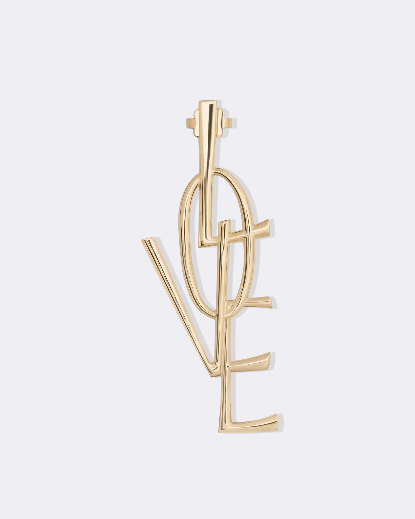 Big Love gold plated silver mono-earring