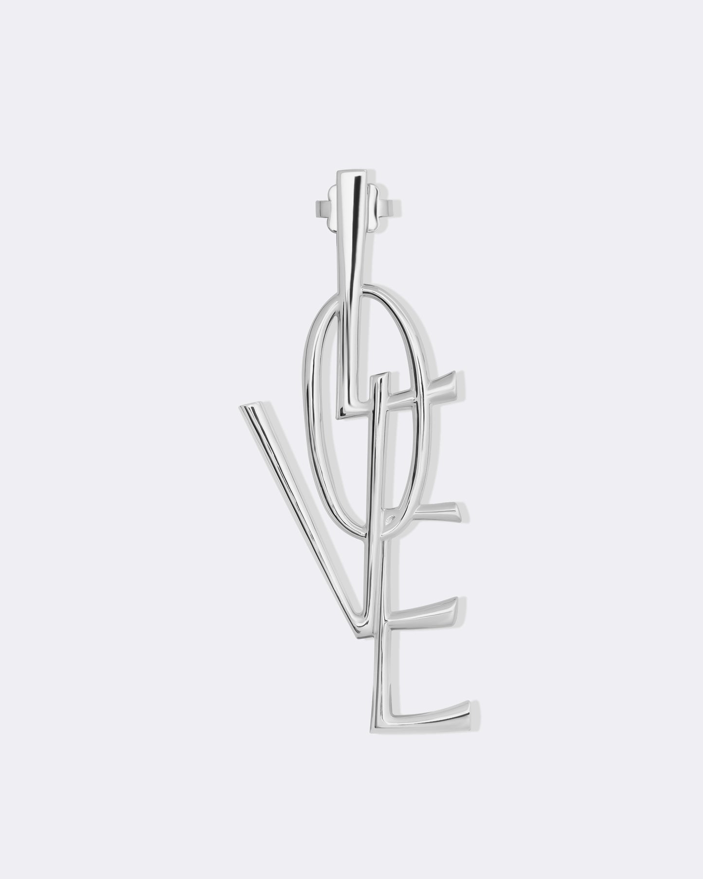 Big Love silver mono-earring