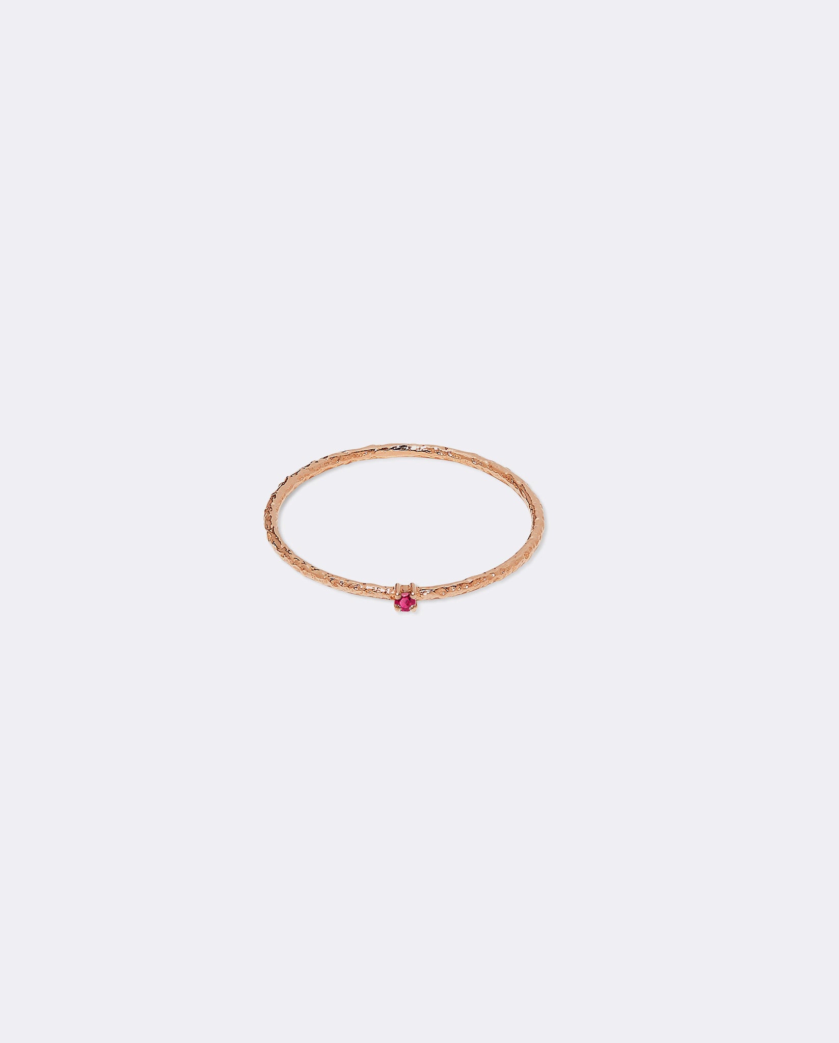 Bague texturée en or rose