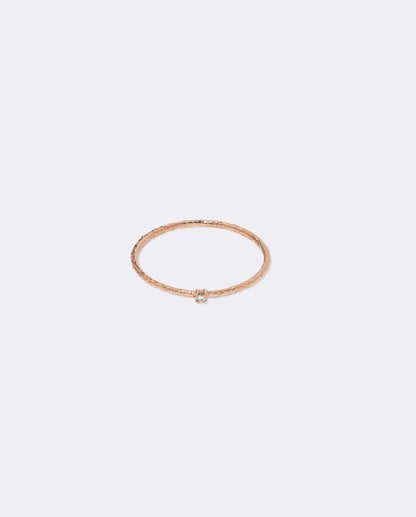 Rose gold textured ring