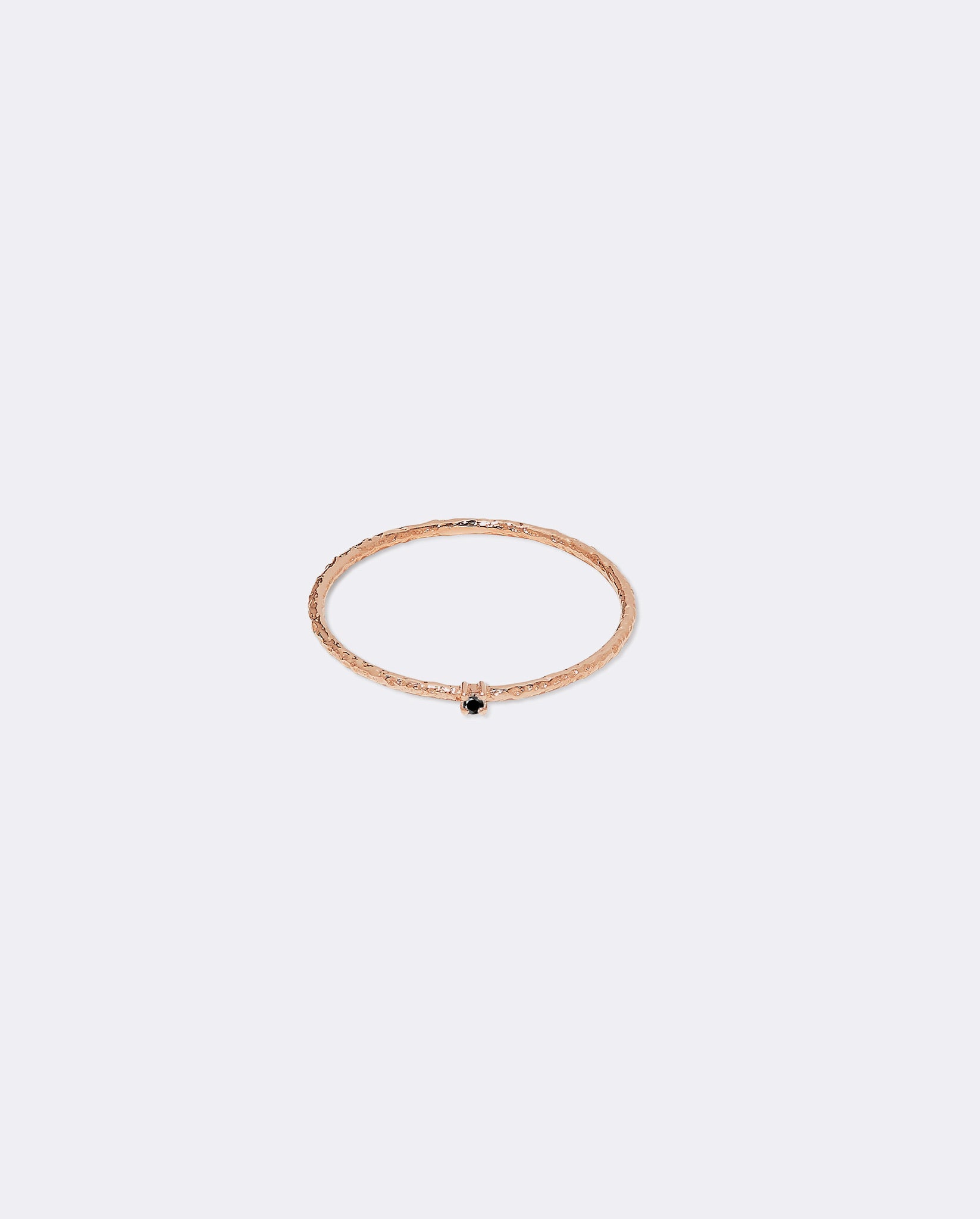 Bague texturée en or rose