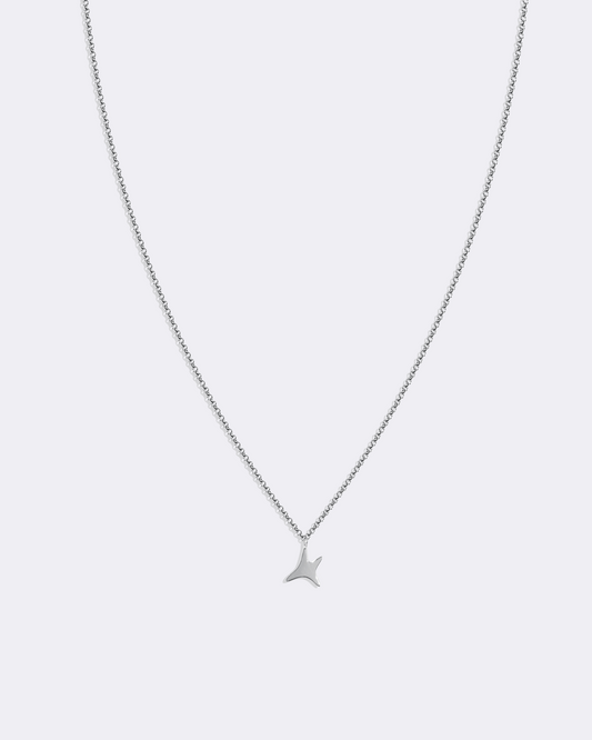 White gold aumi star necklace