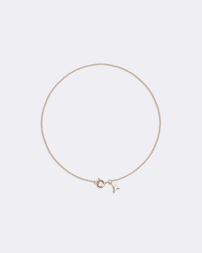 Yellow gold aumi star bracelet