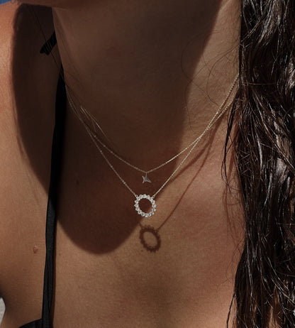 Rose gold aumi star necklace