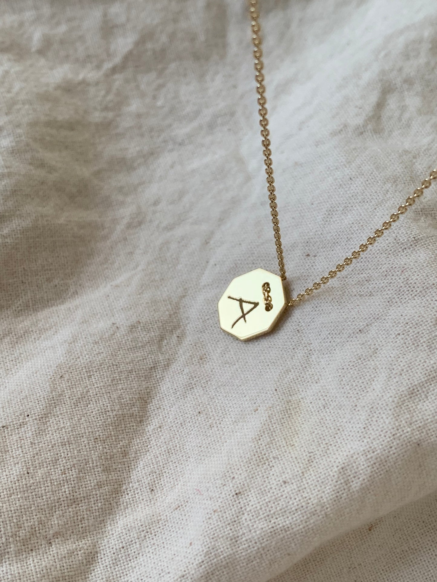 Rose gold Letters medallion