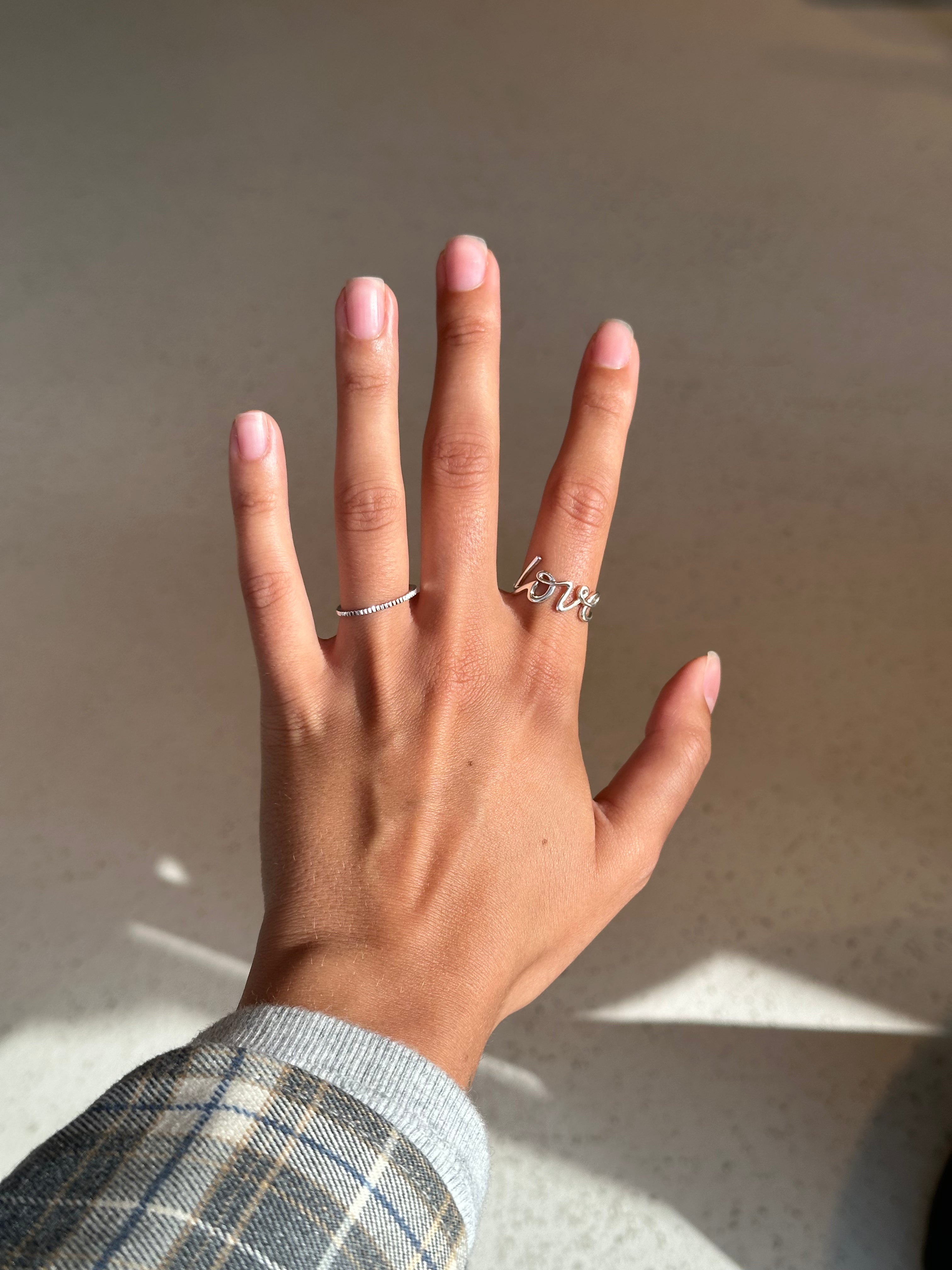 Love silver ring
