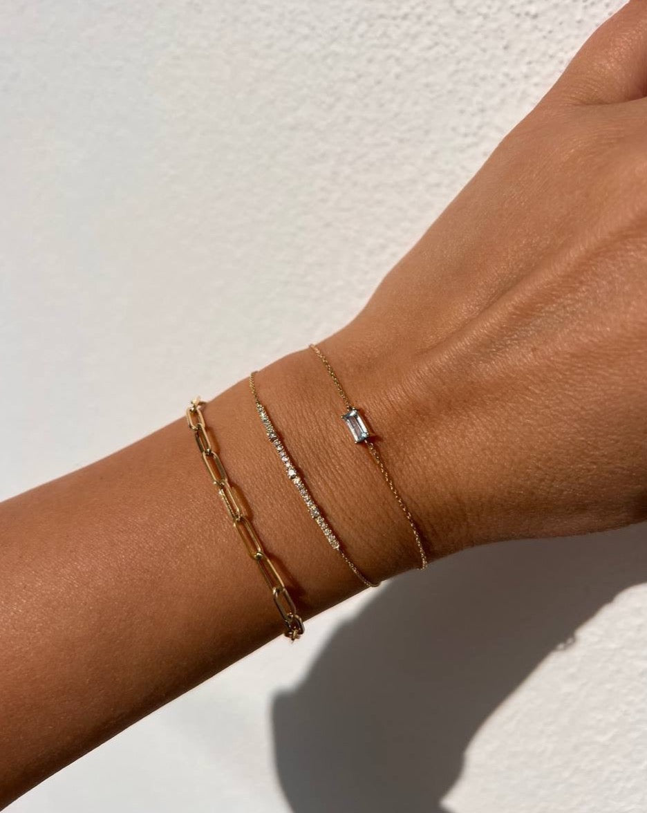 Rose gold My color sky topaz bracelet