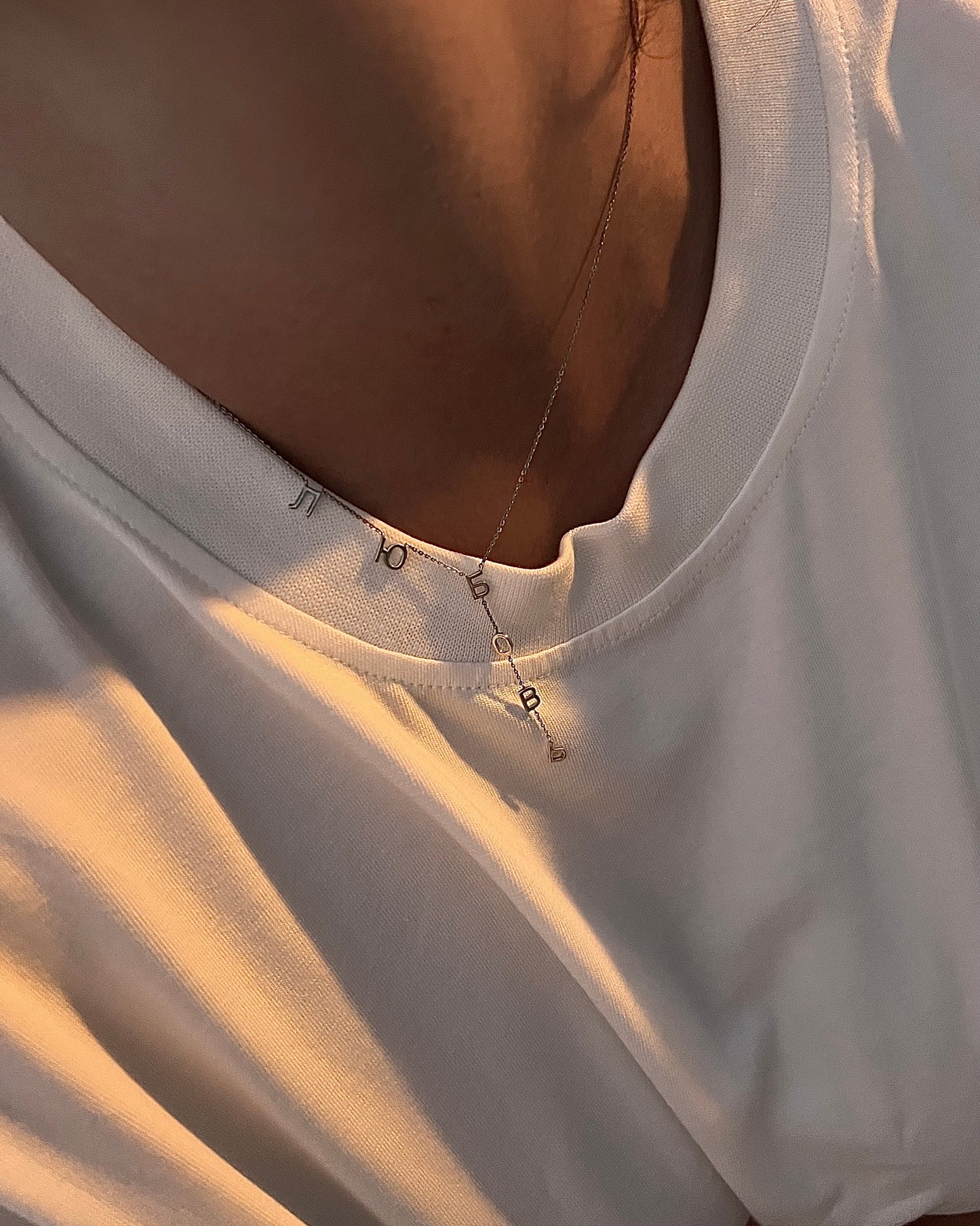 Rose gold ЛЮБОВЬ necklace