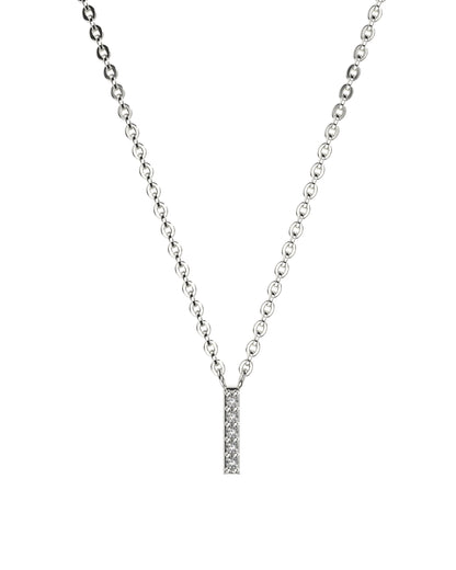 Collier Lettres en Diamant et Or Blanc