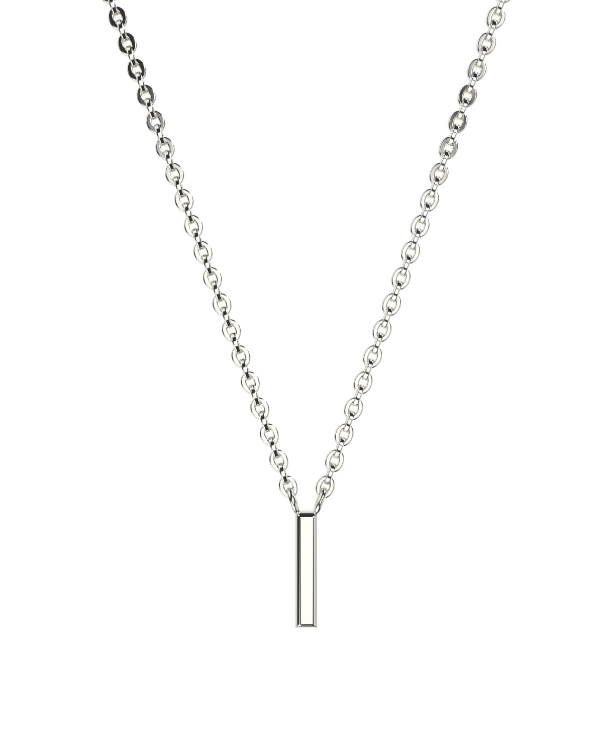 Collier Lettres en Or Blanc