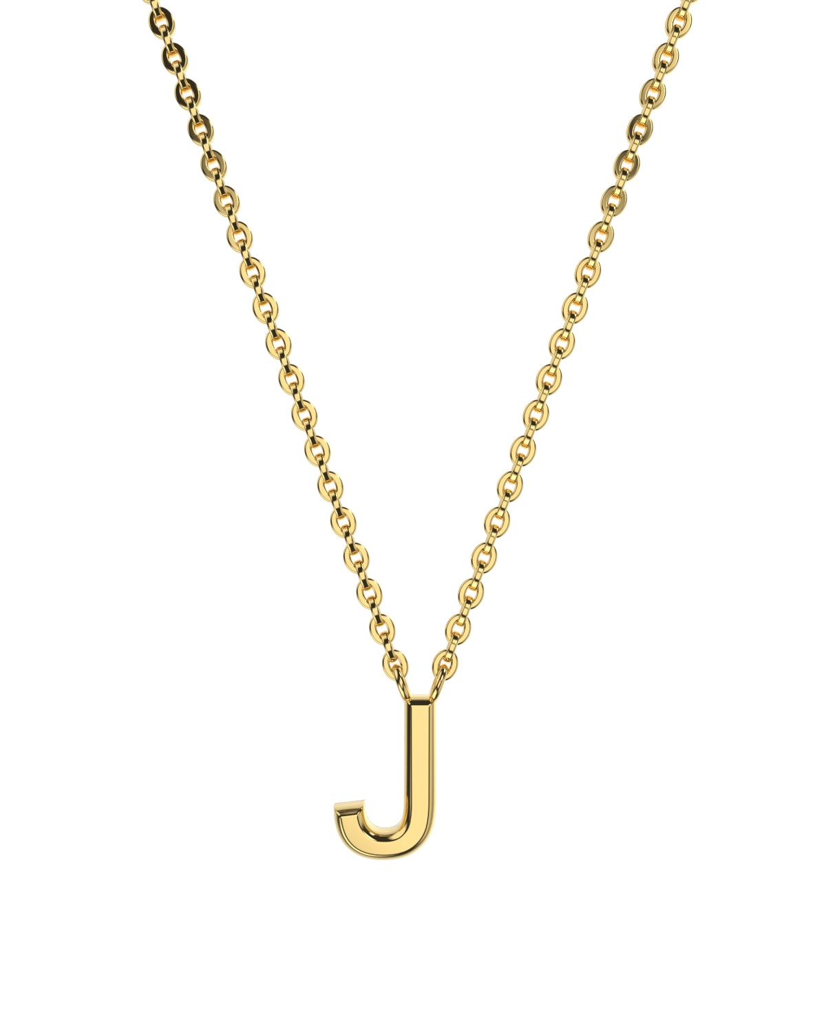 Collier lettres en or jaune