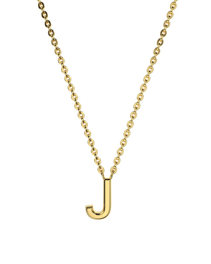 Collier lettres en or jaune