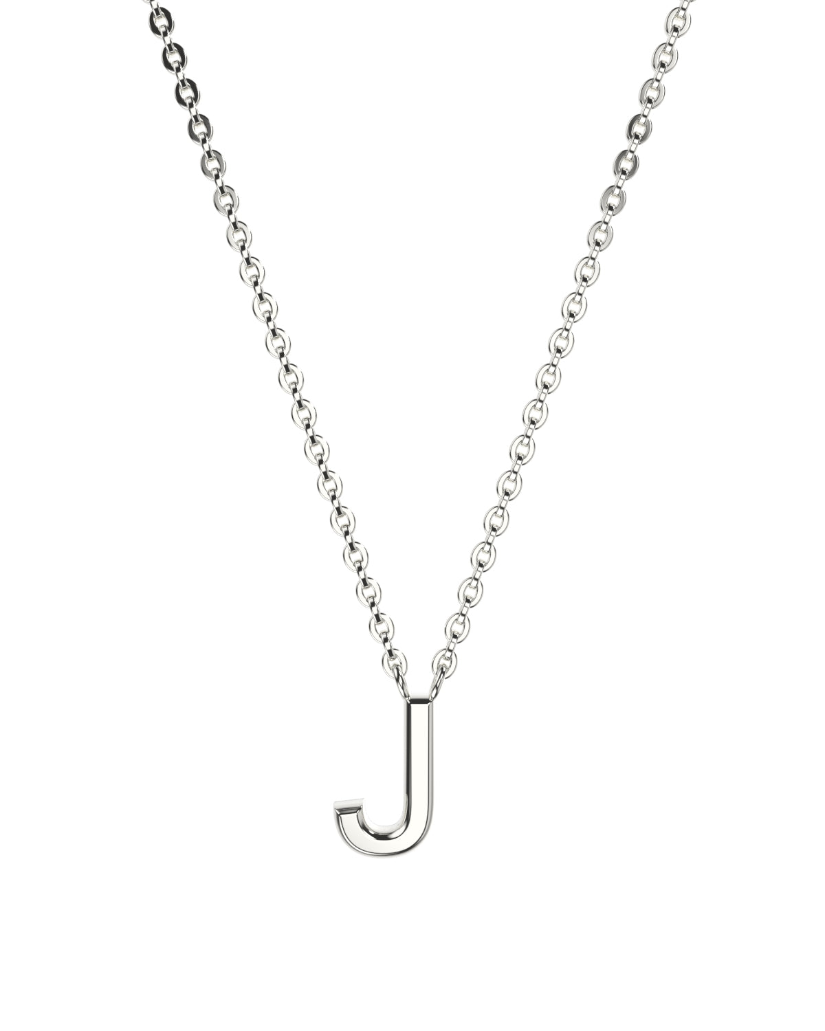 Collier Lettres en Or Blanc
