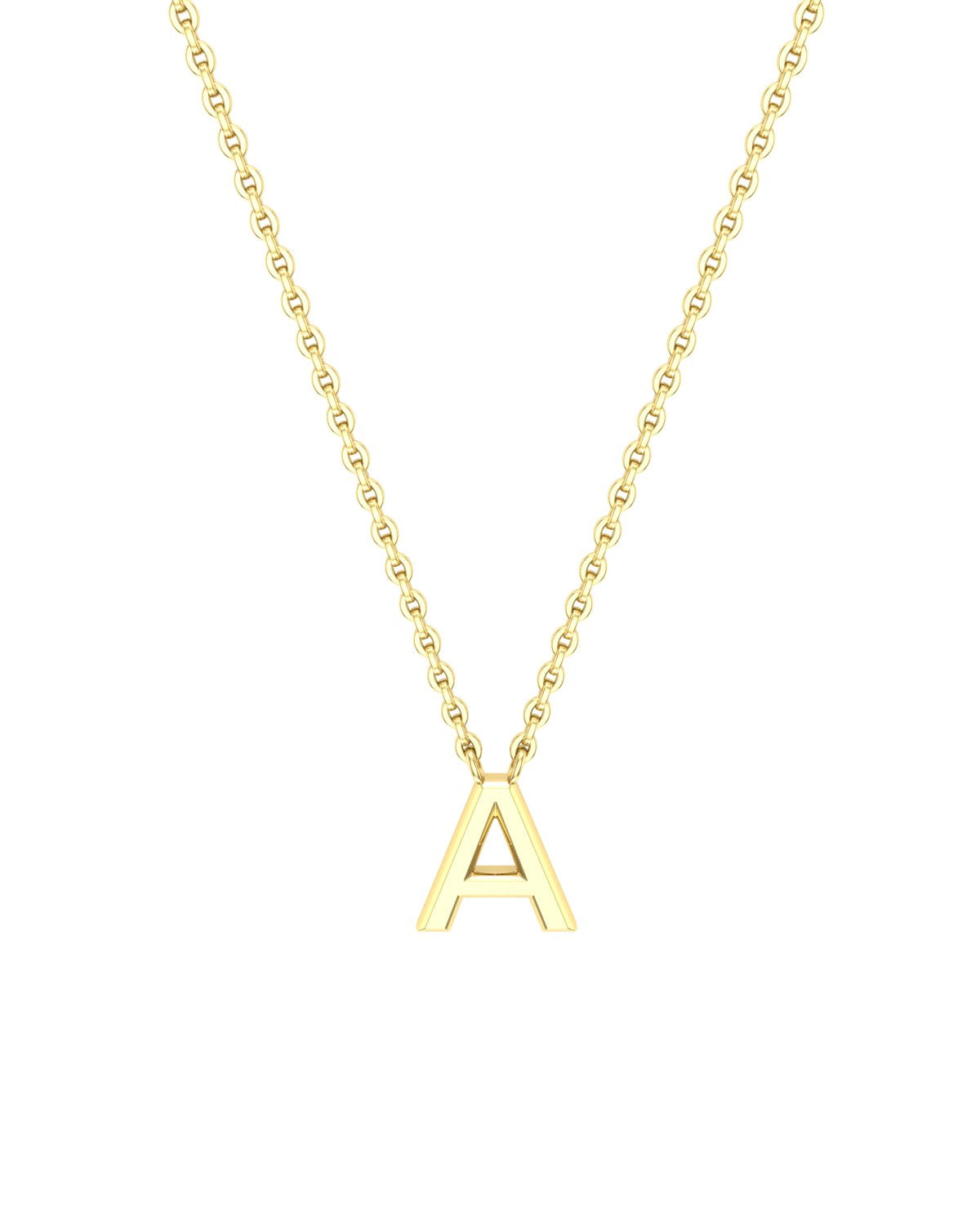 Collier lettres en or jaune