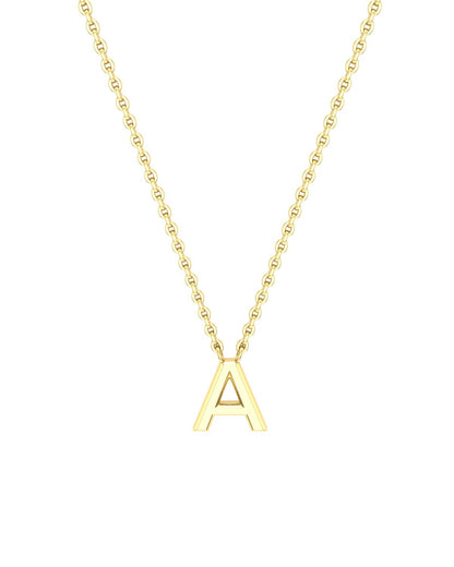 Collier lettres en or jaune