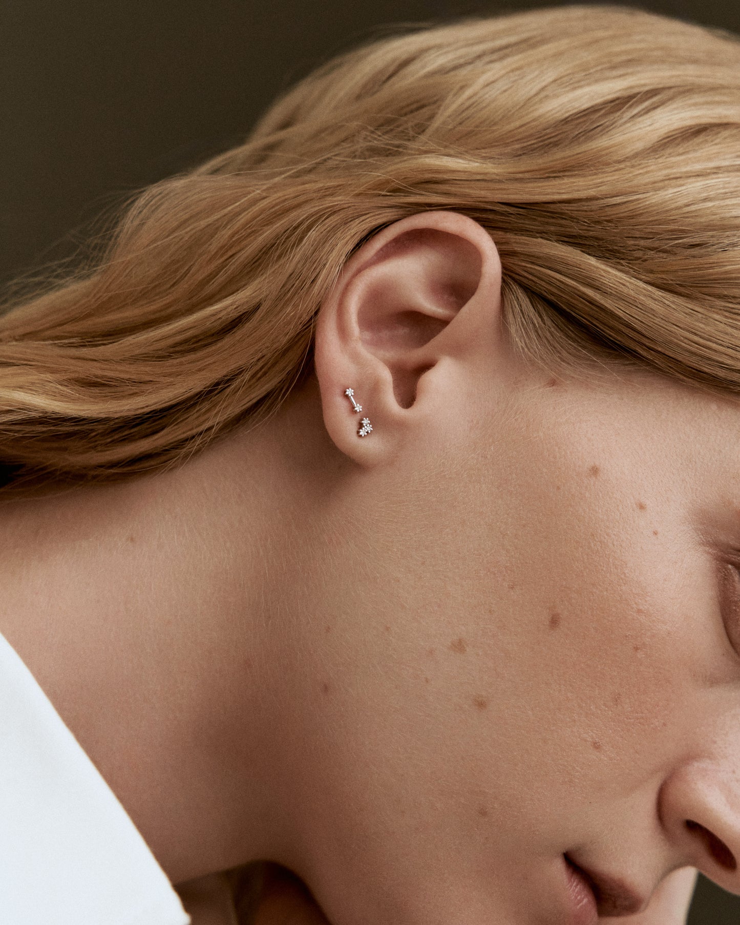 Rose gold constellation earrings