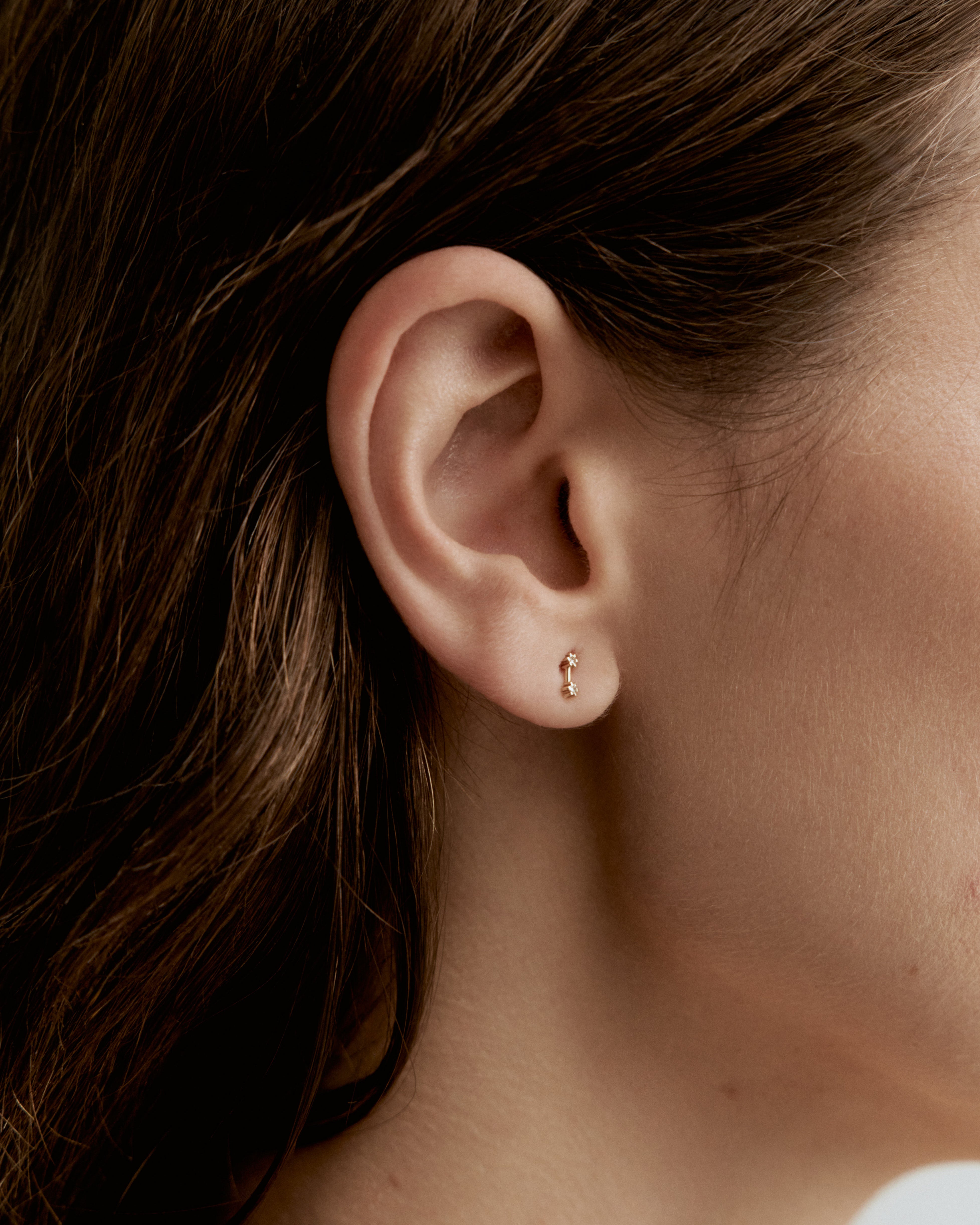 Boucles d'oreilles constellation en or jaune