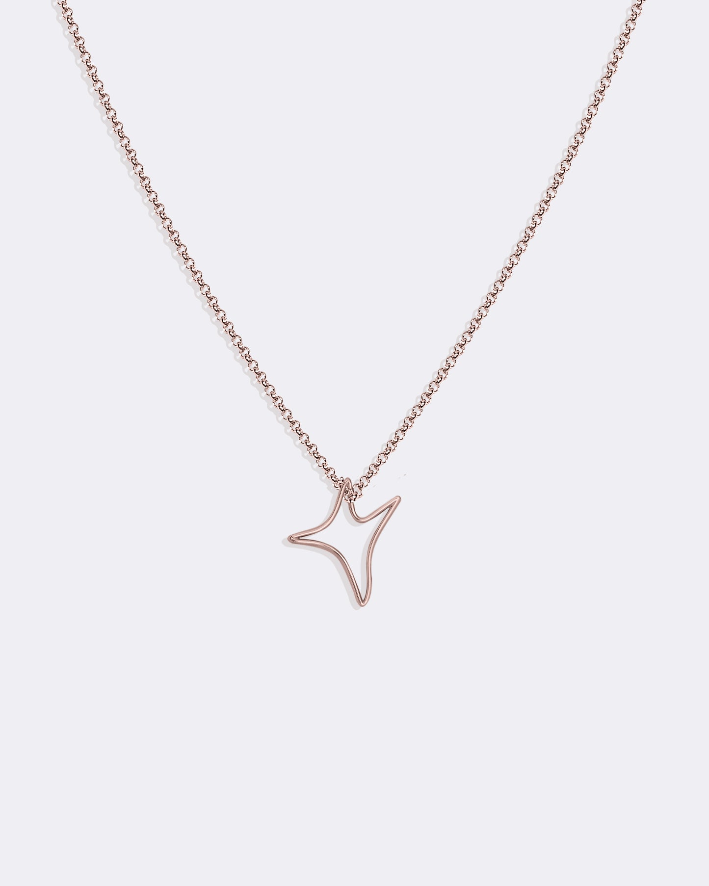 Rose gold Big aumi star necklace