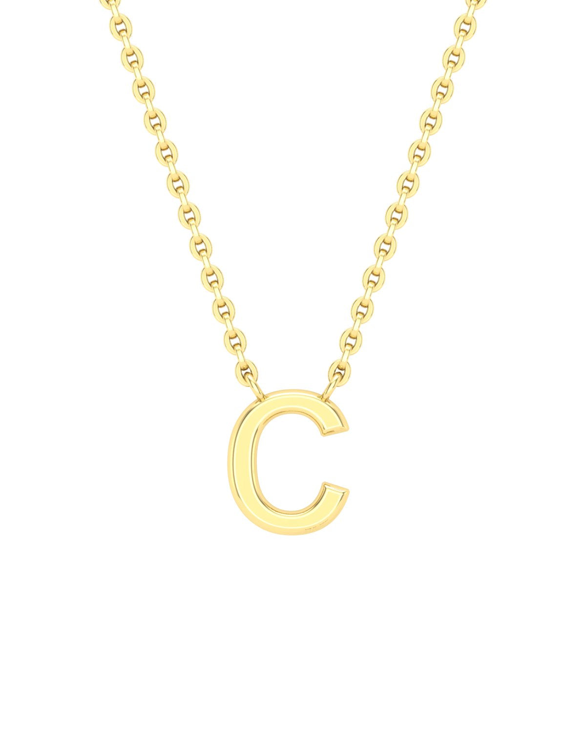 Collier lettres en or jaune