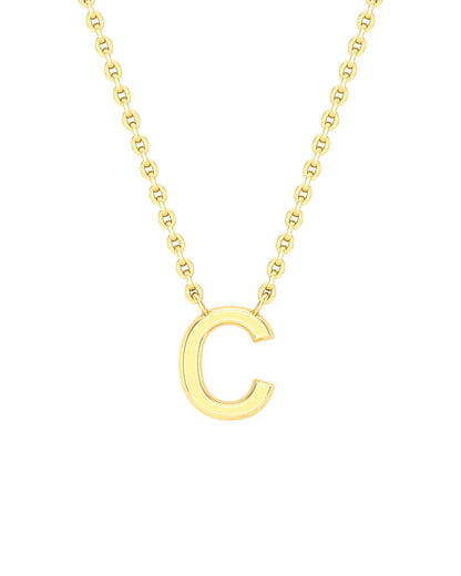 Collier lettres en or jaune