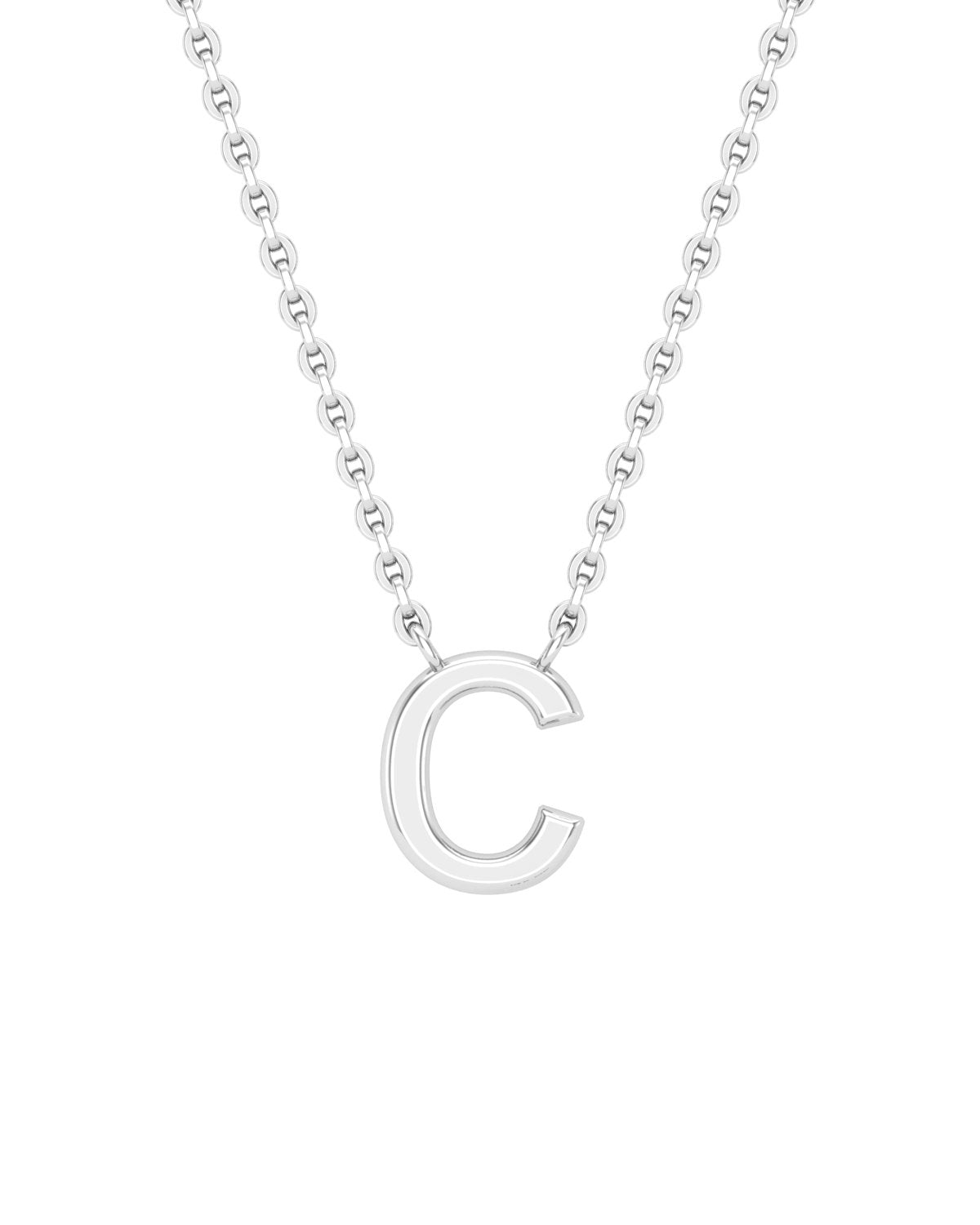Collier Lettres en Or Blanc