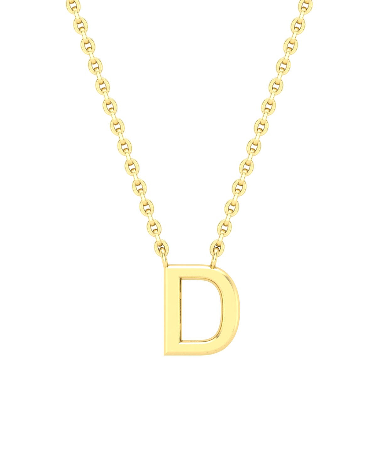 Collier lettres en or jaune