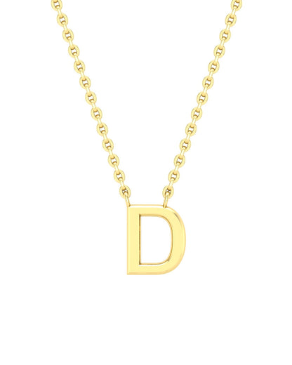 Collier lettres en or jaune