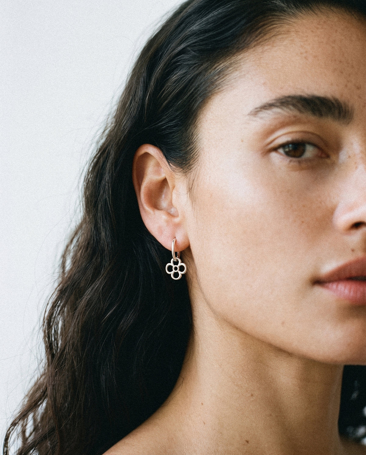 LITTLE BARCELONA ROSE silver EARRING