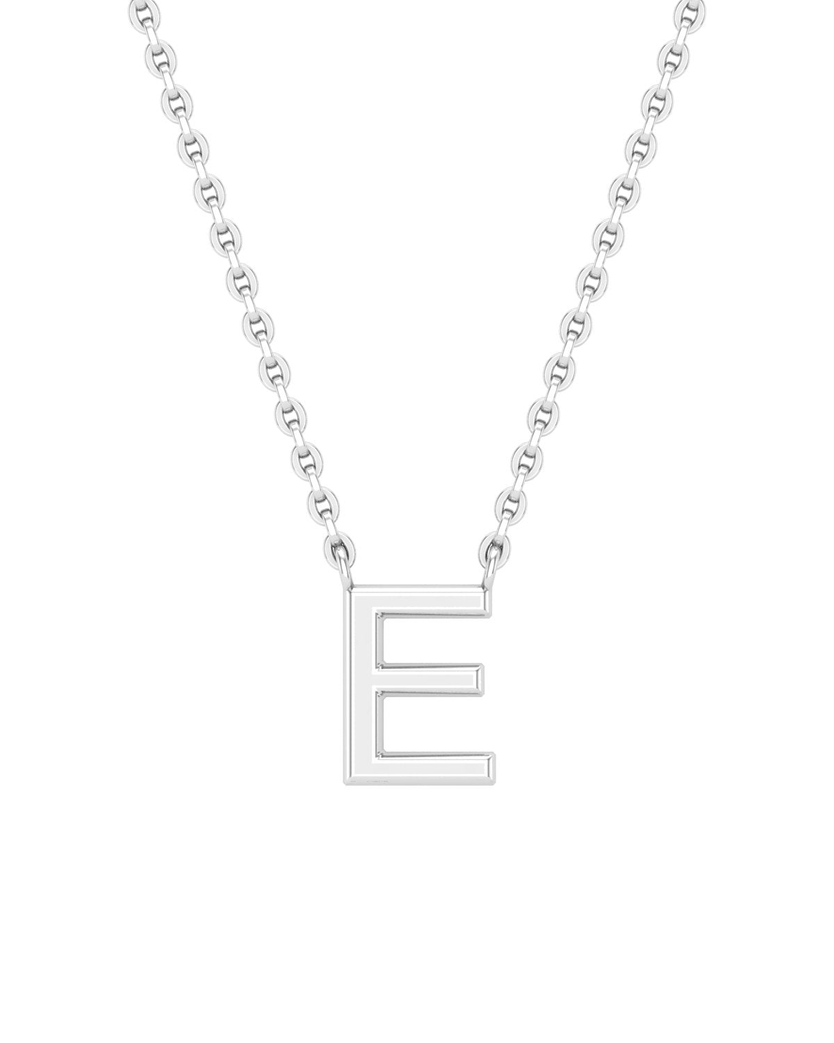 Collier Lettres en Or Blanc