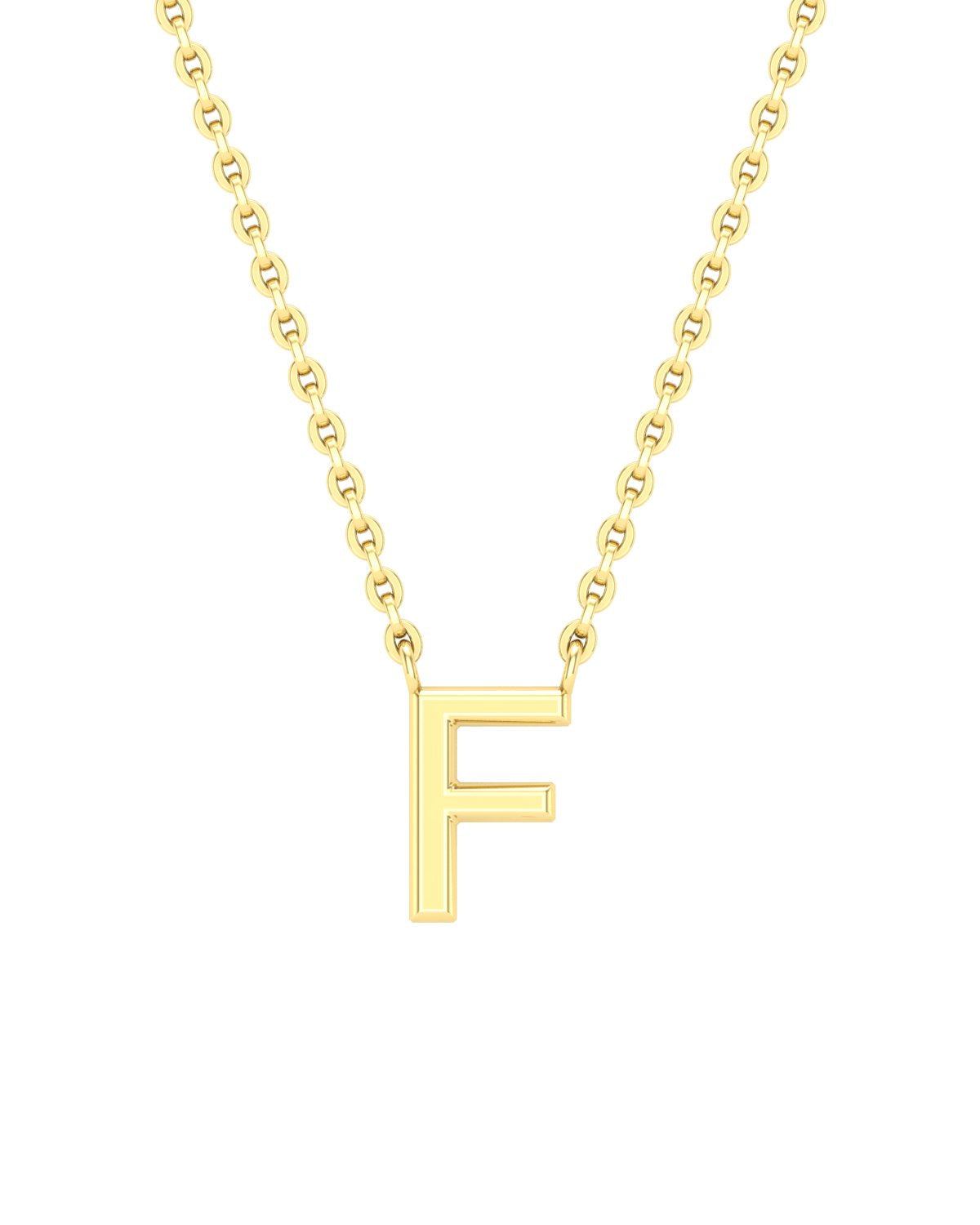 Collier lettres en or jaune