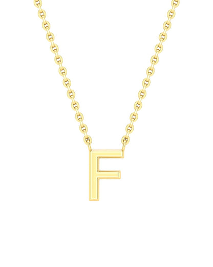 Collier lettres en or jaune