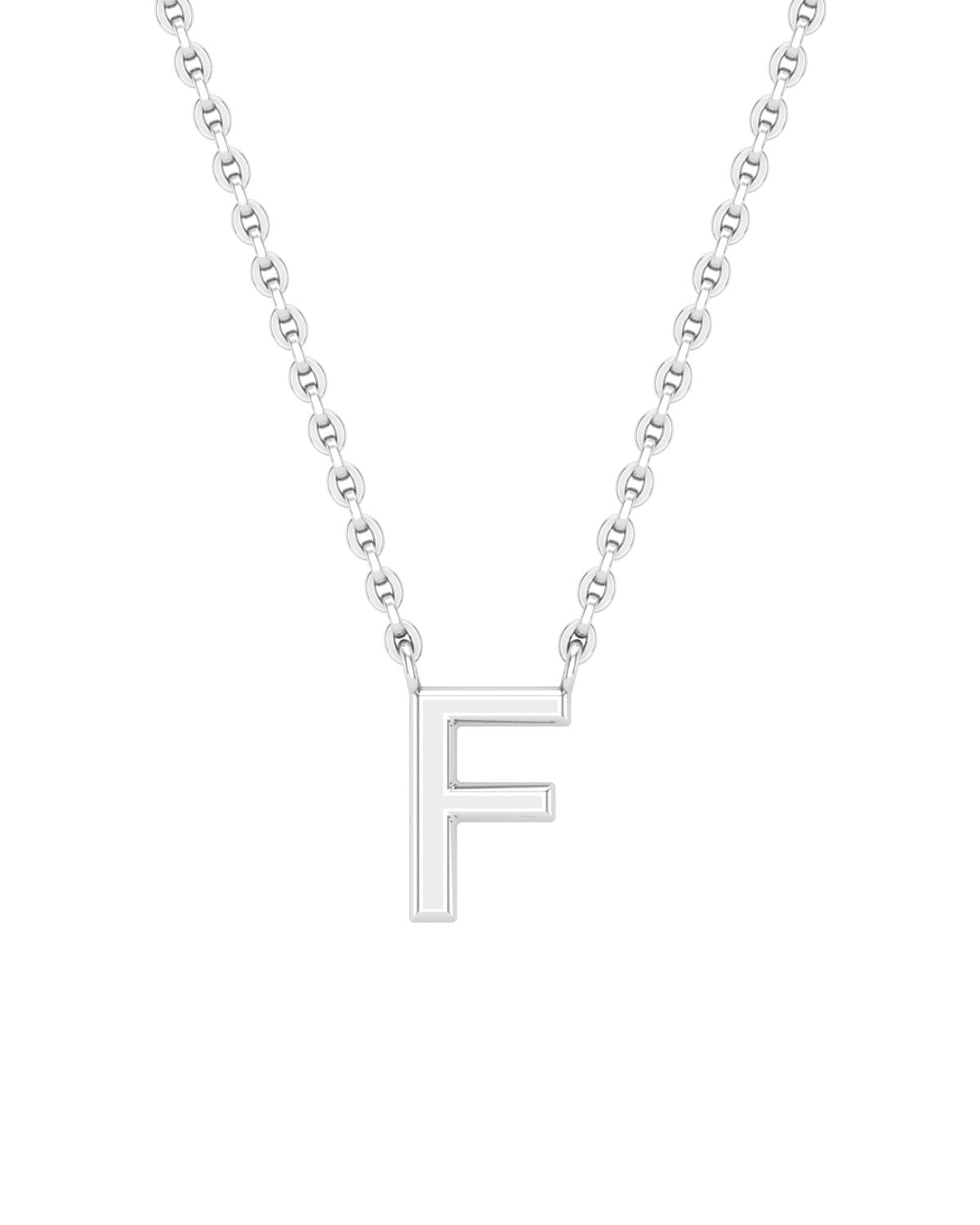 Collier Lettres en Or Blanc