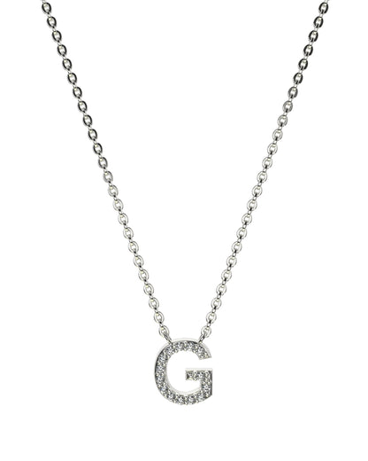 White gold Diamond Letters necklace