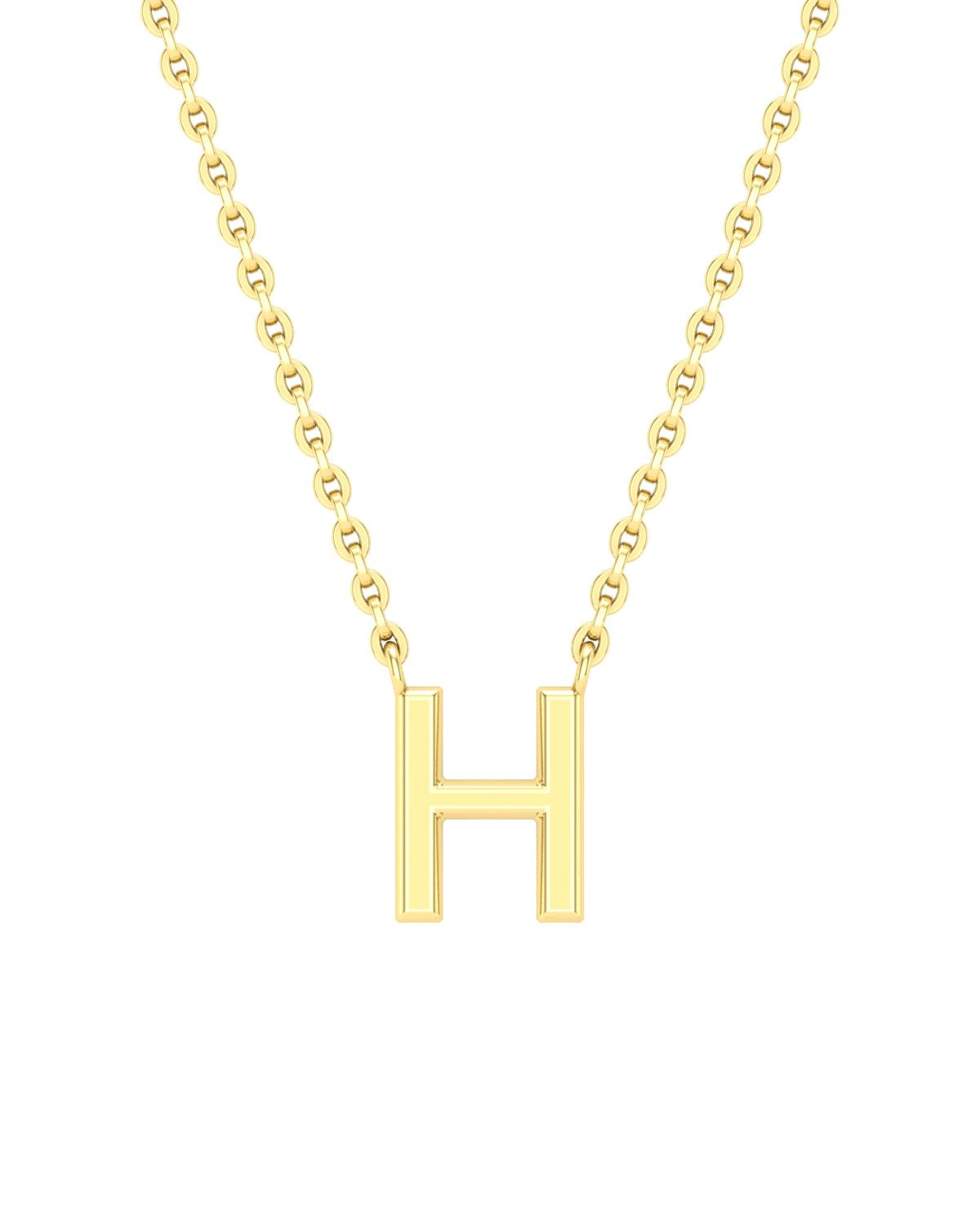 Collier lettres en or jaune