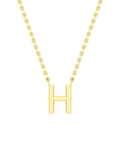 Collier lettres en or jaune