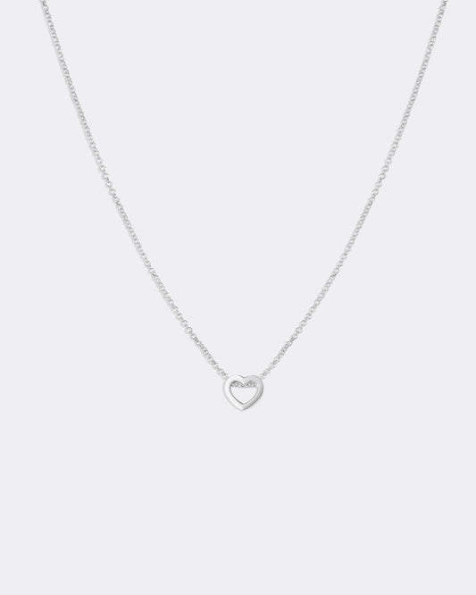 White gold Heart necklace