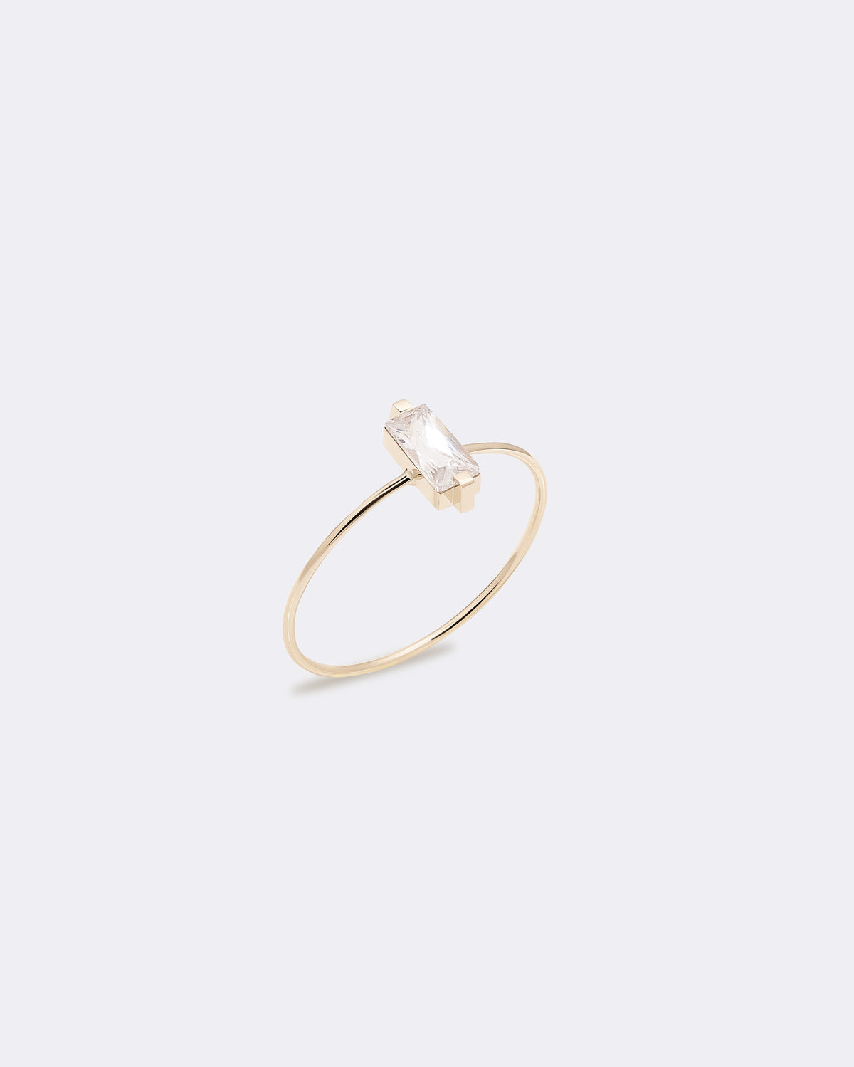 Yellow gold My color white topaz ring