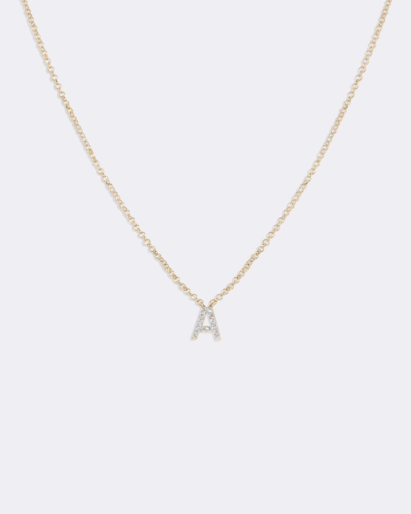 Collier Lettres en Diamant en or jaune