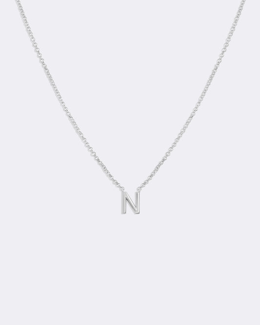 White gold Letters necklace