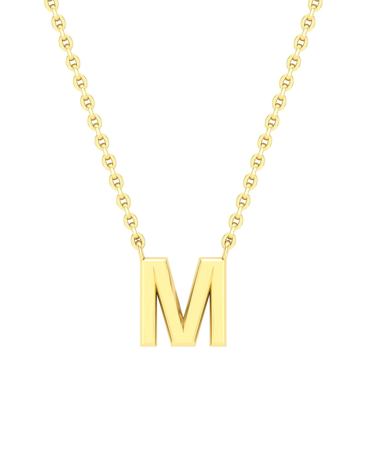 Collier lettres en or jaune