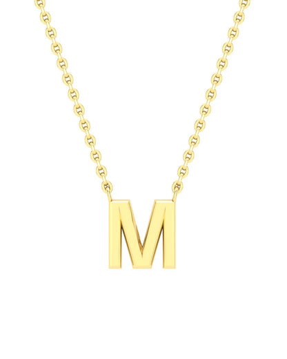 Collier lettres en or jaune