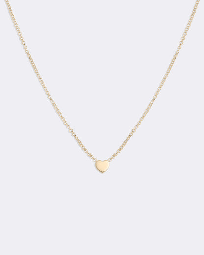 Yellow gold Turquoise heart necklace