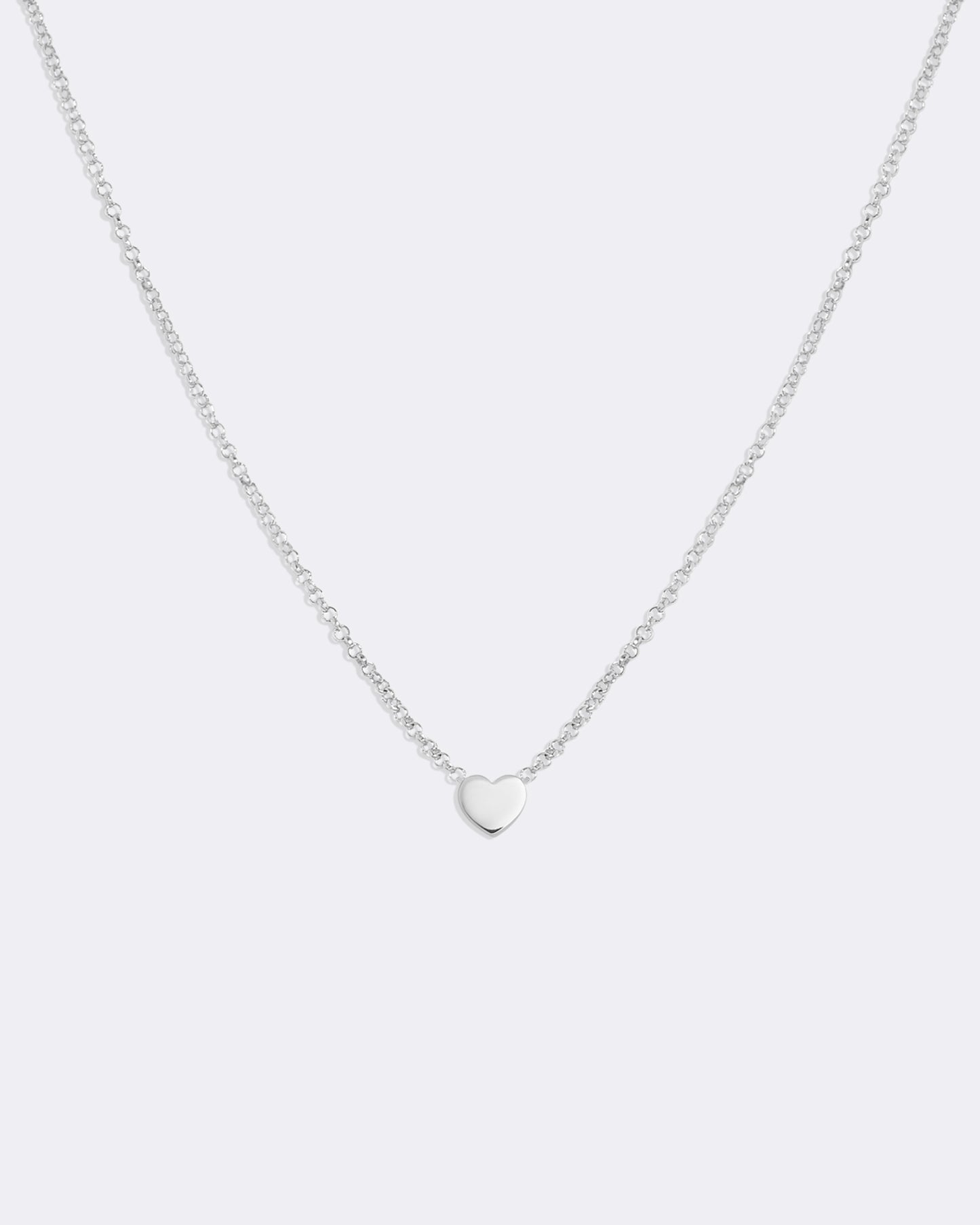 Collier cœur corail en or blanc