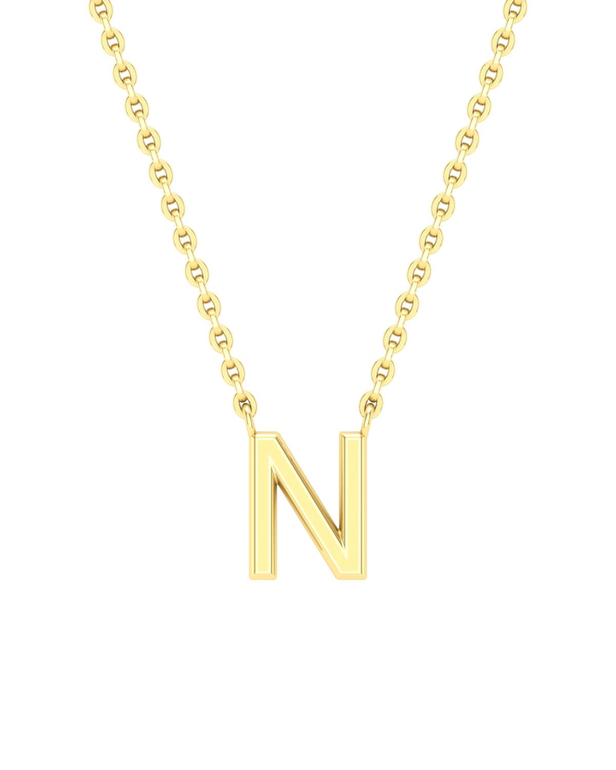 Collier lettres en or jaune