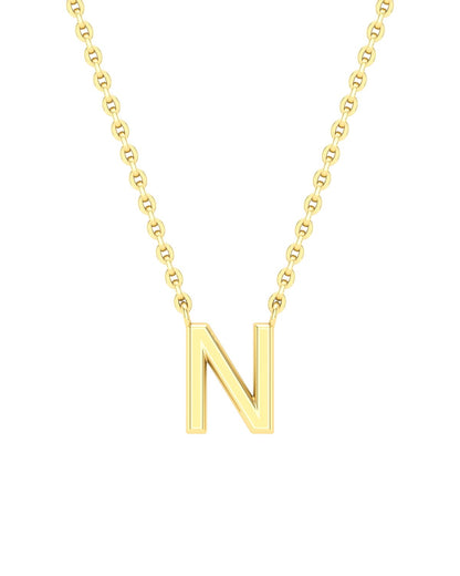 Collier lettres en or jaune