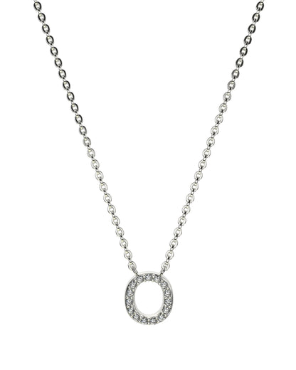 Collier Lettres en Diamant et Or Blanc